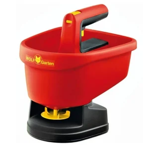 Batériový rozmetač Wolf-Garten WE-B na semená, hnojivo a posypovú soľ