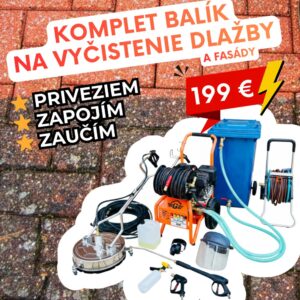 Benzínová vysokotlaková WAP Gaspper GP4000BD 275 bar v rámci profi balíka na čistenie dlažby a fasády s dovozom